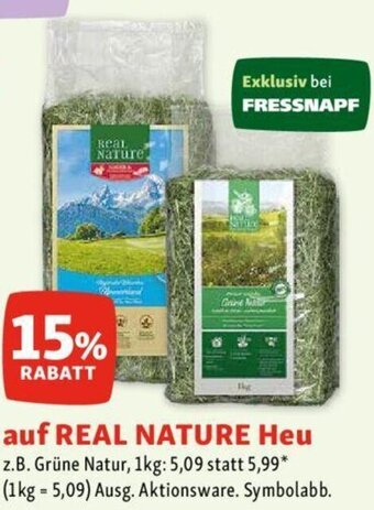 Fressnapf auf REAL NATURE Heu Angebot