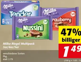 Strasser Markt Milka Riegel Multipack 3er/4er/5er Pkg. Angebot