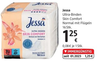 dm Jessa Ultra-Binden Skin Comfort Normal mit Flügeln 16 Stk. Angebot