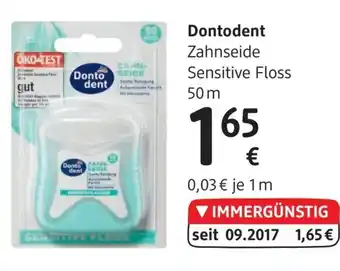 dm Dontodent Zahnseide Sensitive Floss 50 m Angebot