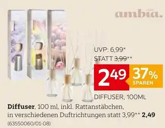 XXXLutz Diffuser, 100 ml, inkl. Rattanstäbchen Angebot