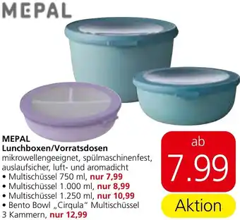 Mepal Lunchboxen/Vorratsdosen mikrowelleng eignet, spülmaschinenfest, auslaufsicher, luft- und aromadicht Multischüssel 750ml