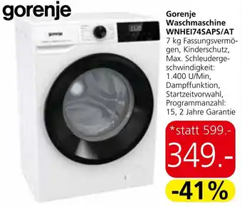 Eurospar Gorenje Waschmaschine WNHEI74SAPS/AT 7 kg Angebot