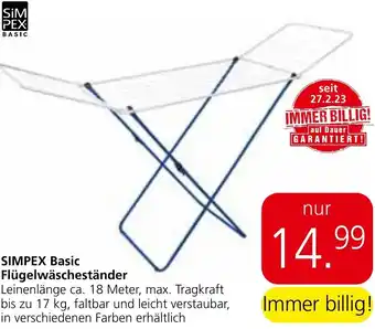Eurospar SIMPEX Basic Flügelwäscheständer Angebot