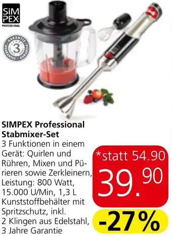 Eurospar SIMPEX Professional Stabmixer-Set Angebot