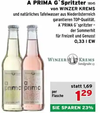 Salzburger Lagerhaus A PRIMA G`Spritzter 18045 von WINZER KREMS 0,33 I EW Angebot