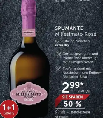 Weinwelt Interspar SPUMANTE Millesimato Rosé 0,75 l, Italien, Venetien extra dry Angebot
