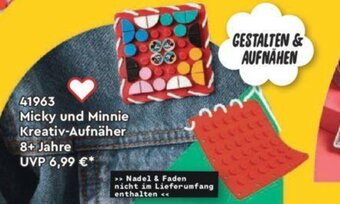 Lego Micky und Minnie Kreativ-Aufnäher 8+ Jahre Angebot