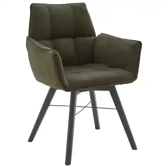 XXXLutz Armlehnstuhl in holz, textil grau, olivgrün Angebot