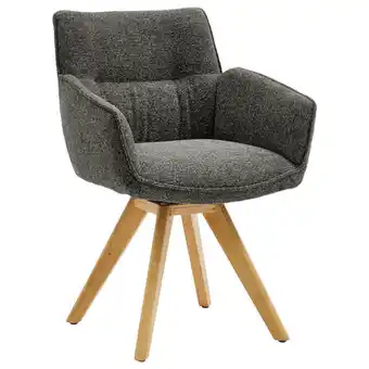 XXXLutz Armlehnstuhl in holz, textil anthrazit, eichefarben Angebot