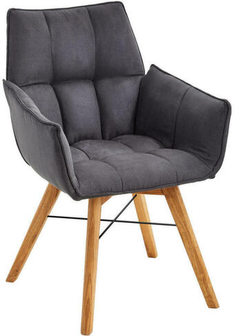 XXXLutz Armlehnstuhl in holz, textil schwarz, eichefarben Angebot