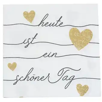 Libro Servietten heute ist ein schöner tag 33 x 33 cm weiß/gold Angebot