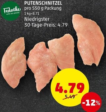 PENNY PUTENSCHNITZEL pro 550 g Packung Angebot