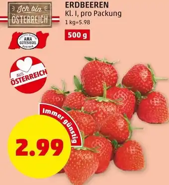 PENNY ERDBEEREN Kl. I, pro Packung Angebot