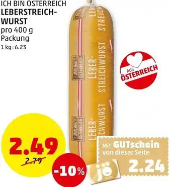 PENNY ICH BIN ÖSTERREICH LEBERSTREICH- WURST pro 400 g Packung Angebot