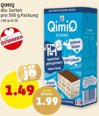 PENNY QIMIQ div. Sorten pro 300 g Packung Angebot