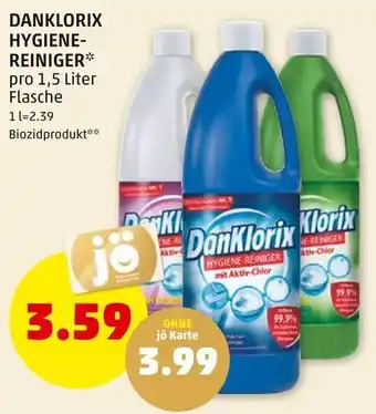 PENNY DANKLORIX HYGIENE- REINIGER* pro 1,5 Liter Angebot