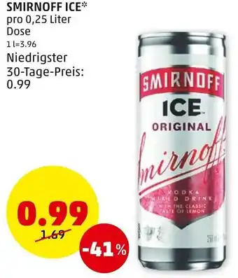 PENNY SMIRNOFF ICE* pro 0,25 Liter Dose Angebot