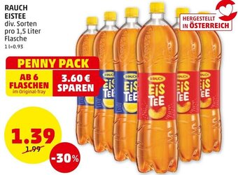PENNY RAUCH EISTEE div. Sorten pro 1,5 Liter Flasche Angebot