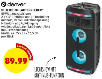PENNY denver BLUETOOTH-LAUTSPRECHER* 80 Watt max. Angebot