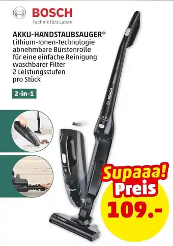 PENNY BOSCH AKKU-HANDSTAUBSAUGER* 2-in-1 Angebot