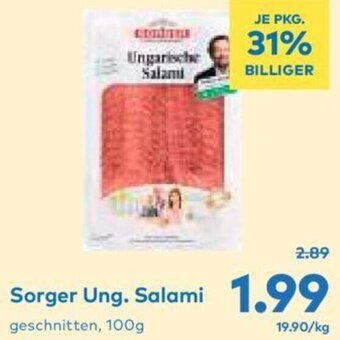 T&G Sorger Ung. Salami geschnitten, 100g Angebot