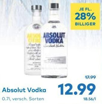 T&G Absolut Vodka 0.7L Angebot