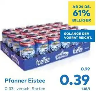T&G Pfanner Eistee 0.33L, versch. Sorten Angebot