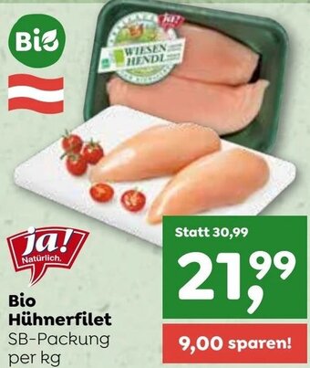 ADEG Bio Hühnerfilet SB-Packung per kg Angebot