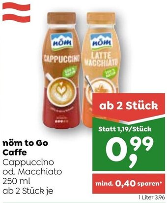 ADEG nöm to Go Caffe Cappuccino od. Macchiato 250 ml ab 2 Stück je Angebot
