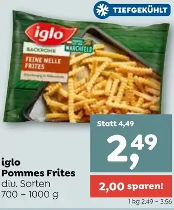 ADEG iglo Pommes Frites div. Sorten 700 - 1000 g Angebot