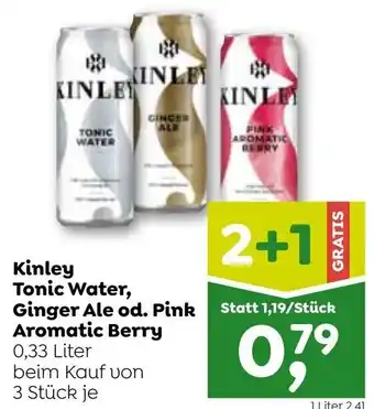 ADEG Kinley Tonic Water, Ginger Ale od. Pink Aromatic Berry 0,33 Liter beim Kauf von 3 Stück je Angebot