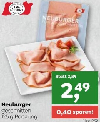 ADEG Neuburger geschnitten 125 g Packung Angebot