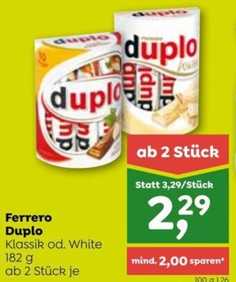 ADEG Ferrero Duplo Klassik od. White 182 g Angebot