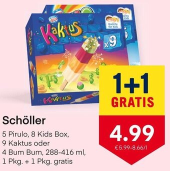 MPreis Schöller 5 Pirulo, 8 Kids Box, 9 Kaktus oder 4 Bum Bum, 288-416 ml, Angebot
