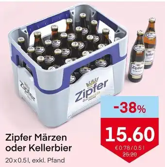 MPreis Zipfer Märzen oder Kellerbier 20x0.5L, exkl. Pfand Angebot
