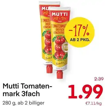 MPreis Mutti Tomaten-mark 3fach 280 g Angebot