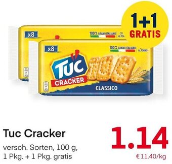 MPreis Tuc Cracker versch. Sorten, 100 g, Angebot