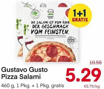 MPreis Gustavo Gusto Pizza Salami 460 g, 1 Pkg. + 1 Pkg. gratis Angebot