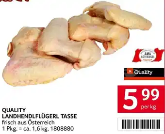 Transgourmet QUALITY LANDHENDLFLÜGERL TASSE frisch aus Österreich per kg Angebot