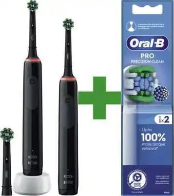 EP Oral-b pro 3 3900 duo + aufsteckbürsten pro precision clean 2er Angebot