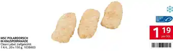 Transgourmet MSC POLARDORSCH IN KNUSPERPANADE Clean Label, tiefgekühlt 1 Krt., 20 x 150 g, 1038603 Angebot