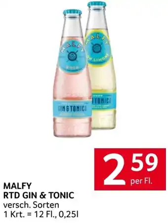 Transgourmet MALFY RTD GIN & TONIC versch. Sorten per Fl. Angebot