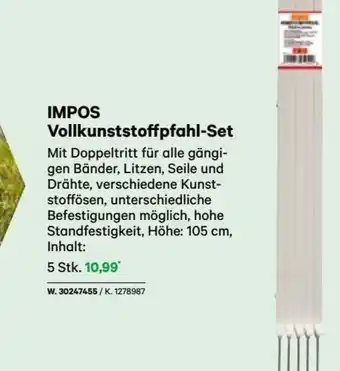 Lagerhaus IMPOS Vollkunststoffpfahl-Set 5 Stk. Angebot