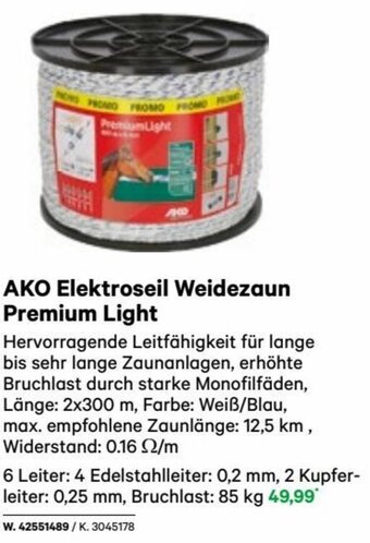 Lagerhaus AKO Elektroseil Weidezaun Premium Light Angebot