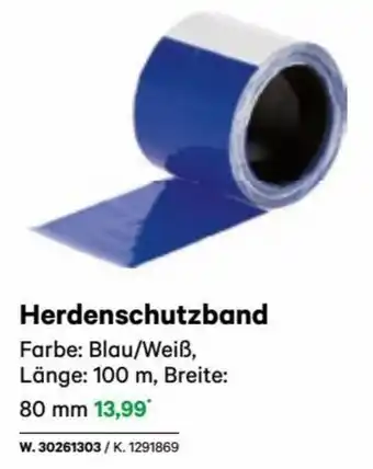 Lagerhaus Herdenschutzband Farbe: Blau/Weiß, Länge: 100 m, Breite: 88 mm Angebot