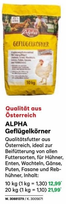 Lagerhaus Alpha GEFLÜGELKORNER 10 kg Angebot
