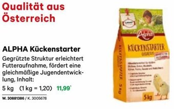 Lagerhaus ALPHA Kückenstarter 5kg Angebot