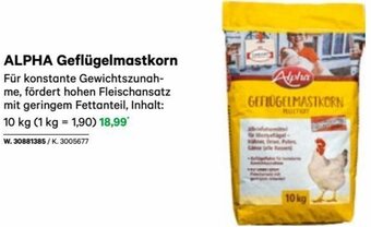 Lagerhaus ALPHA Geflügelmastkorn 10 kg Angebot