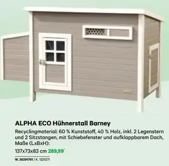 Lagerhaus ALPHA ECO Hühnerstall Barney Maße (LxBxH): 137 x 73 x 83 cm Angebot